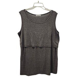 🪻BOGO🪻 Focus on Simple Stylish Gray Sleeveless NURSING TANK Size XL‎